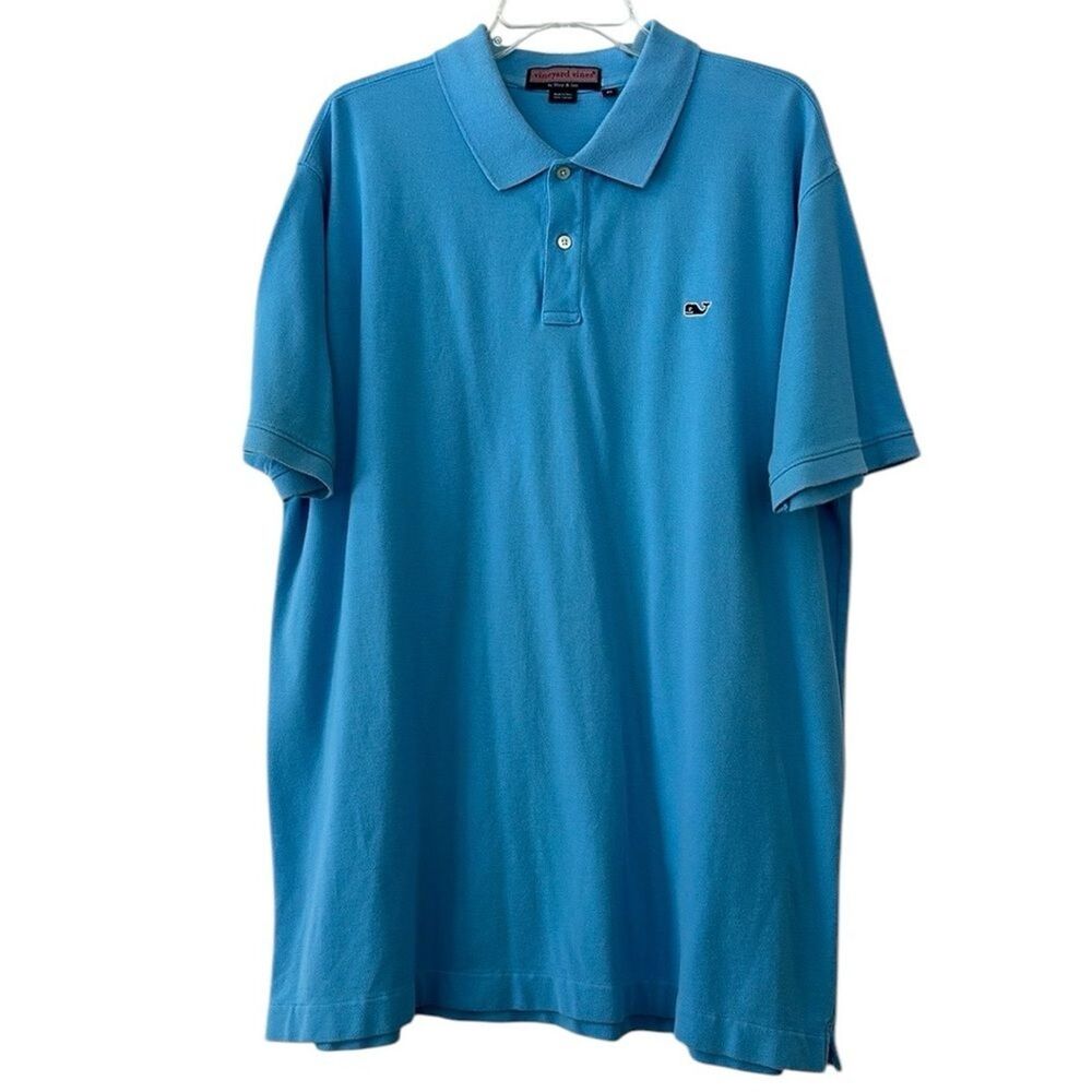 Vineyard Vine by Shep & Ian Heritage Pique Polo Blue Mens XL